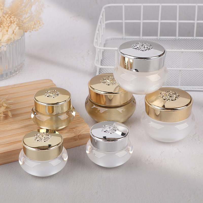 Luxury Skin Care - アクリル製空トラベルクリームジャー 5/10/20g 詰め替えボトル 化粧品容器 ライトラグジュアリー スキンケアツール