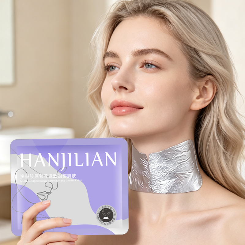 Luxury Skin Care - 柔らかく贅沢なシワ防止ネックマスク、保湿と水分ロック効果があり、肌に優しく、毎日のネックケアに。