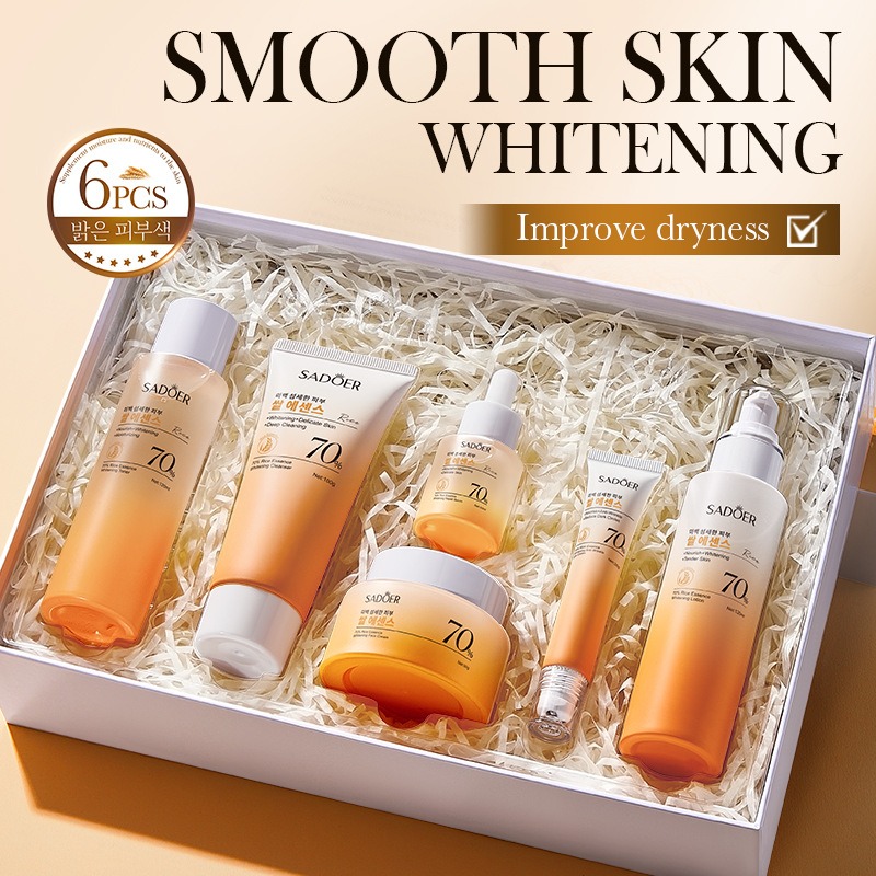 Luxury Skincare Set - 70% 米保湿アンチエイジングスキンケア 6個/セット - あらゆる肌タイプのための引き締め、リフトアップ、保湿フェイスキット スキンケア製品