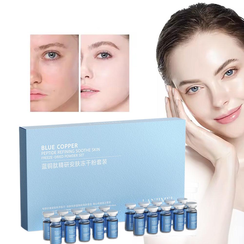 Oligopeptide Wrinkle - 1/2BOX ブルーカッパーペプチドフリーズドライパウダーセット オリゴペプチドアンチリンクルエッセンス 毛穴縮小 ニキビ治療 スキンケアセラム