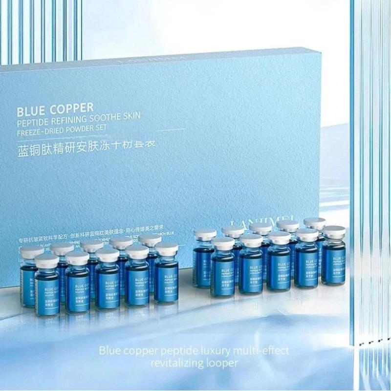 Oligopeptide Wrinkle - 20 個オリゴペプチド抗しわエッセンスブルーカッパーペプチドフリーズドライパウダーセット毛穴縮小トリートメントスキンケアセラム