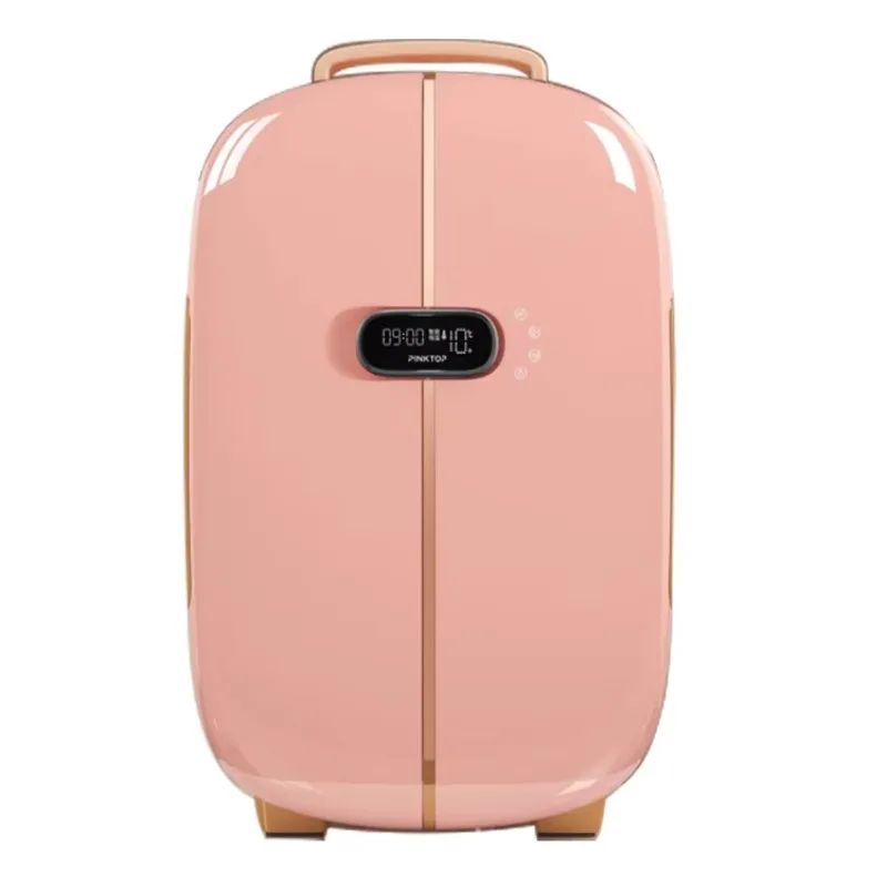 Luxury Skincare Minis - 新しいポータブルビューティーピンクガラスドア高級美容スキンケアミニスマート冷蔵庫