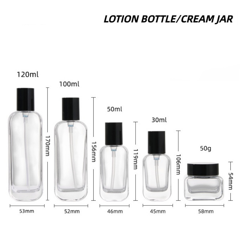 【ロゴカスタム】1個入り高級透明ガラススキンケアパッケージ5 - Luxury Skin Care のレビューと価格