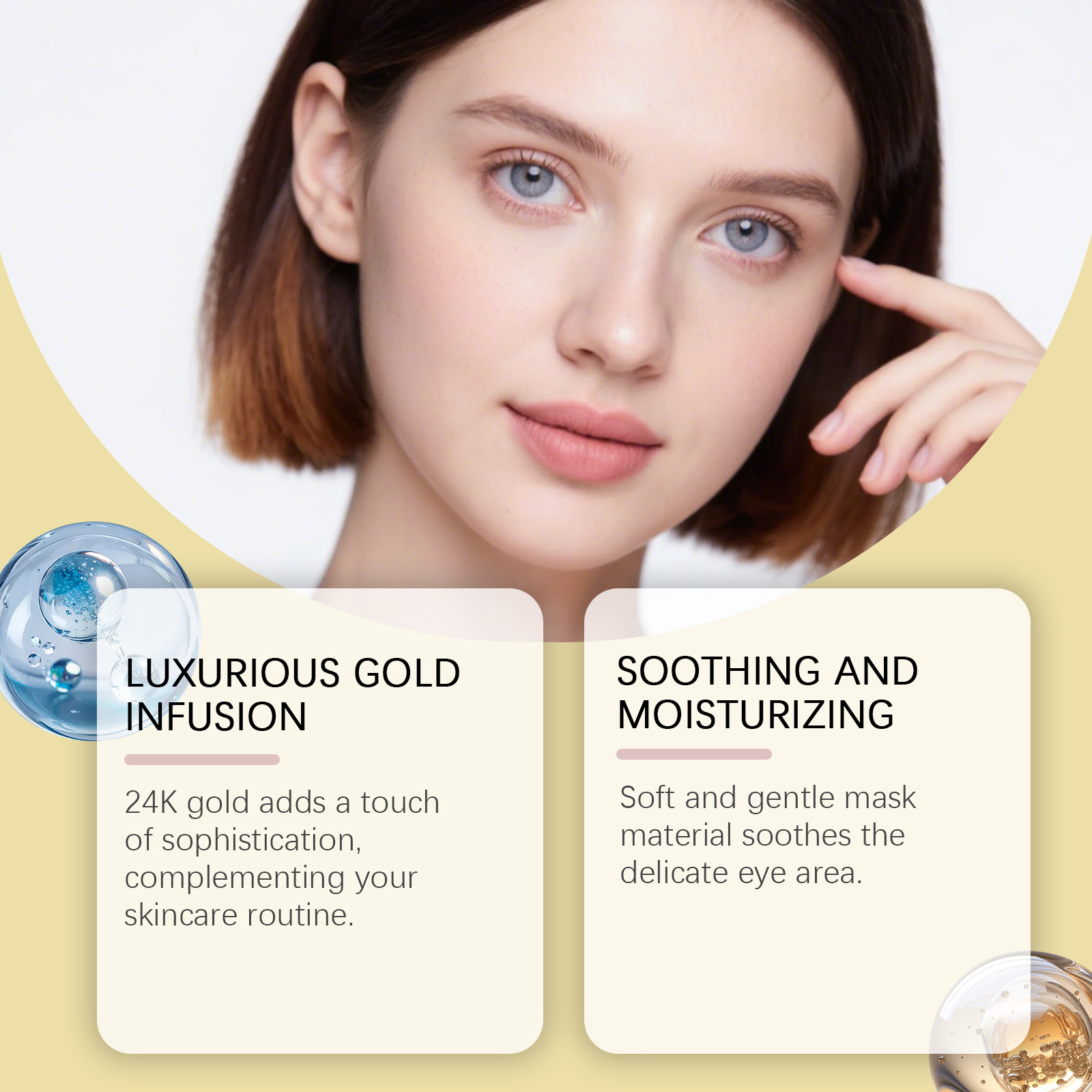 保湿修復24Kゴールドアイマスクバリア保護鎮静赤み冬スキンケ - Luxury Skincare For Women のレビューと価格