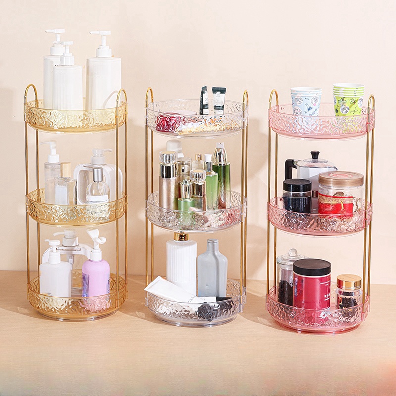 軽量化粧品収納ボックス、ドレッシングテーブル、多層回転ラック - Luxury Skincare Dupes のレビューと価格