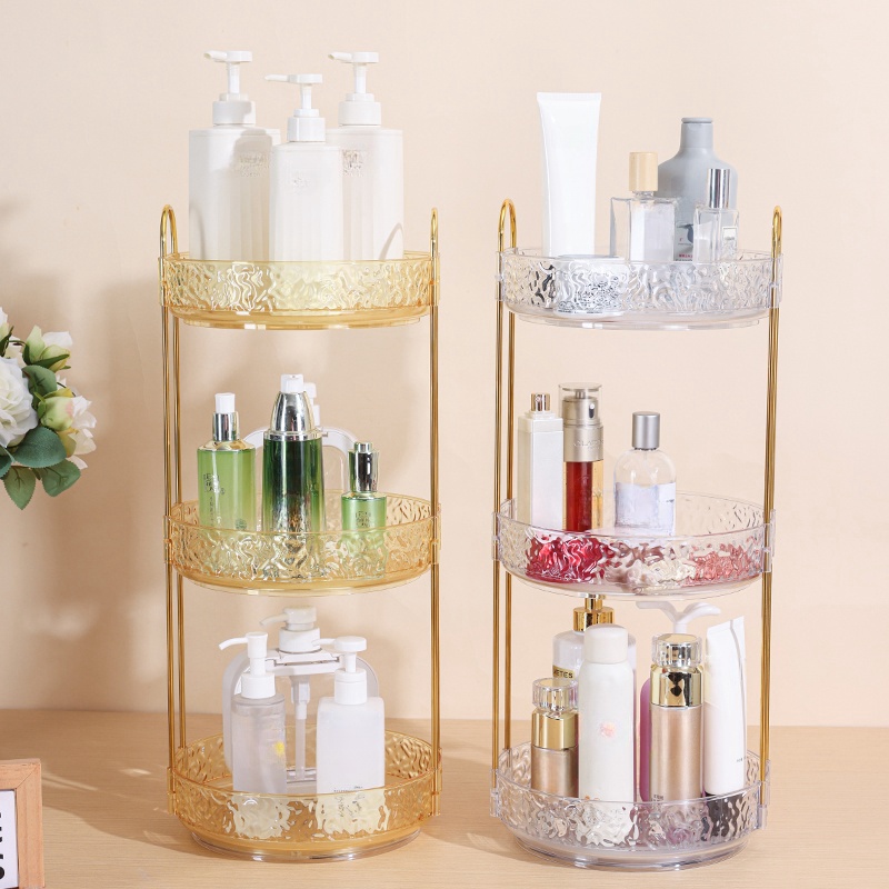 軽量化粧品収納ボックス、ドレッシングテーブル、多層回転ラック - Luxury Skincare Dupes のレビューと価格