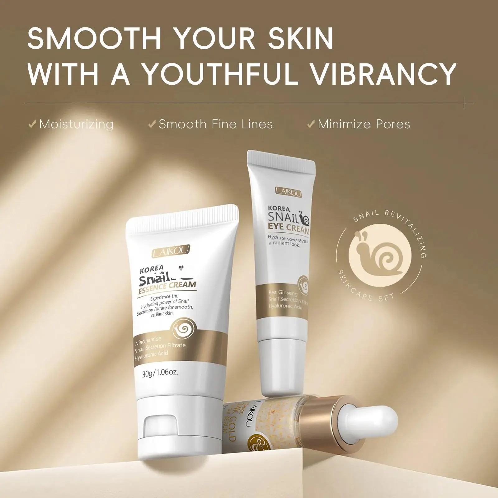24Kゴールドスネイルリペアセラムアイクリームエッセンスセッ - Luxury Skincare Line のレビューと価格