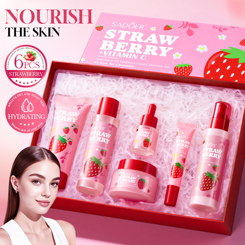 6点セット ストロベリーVCケアセット フェイスクリーム 美 - Luxury Skincare Set のレビューと価格