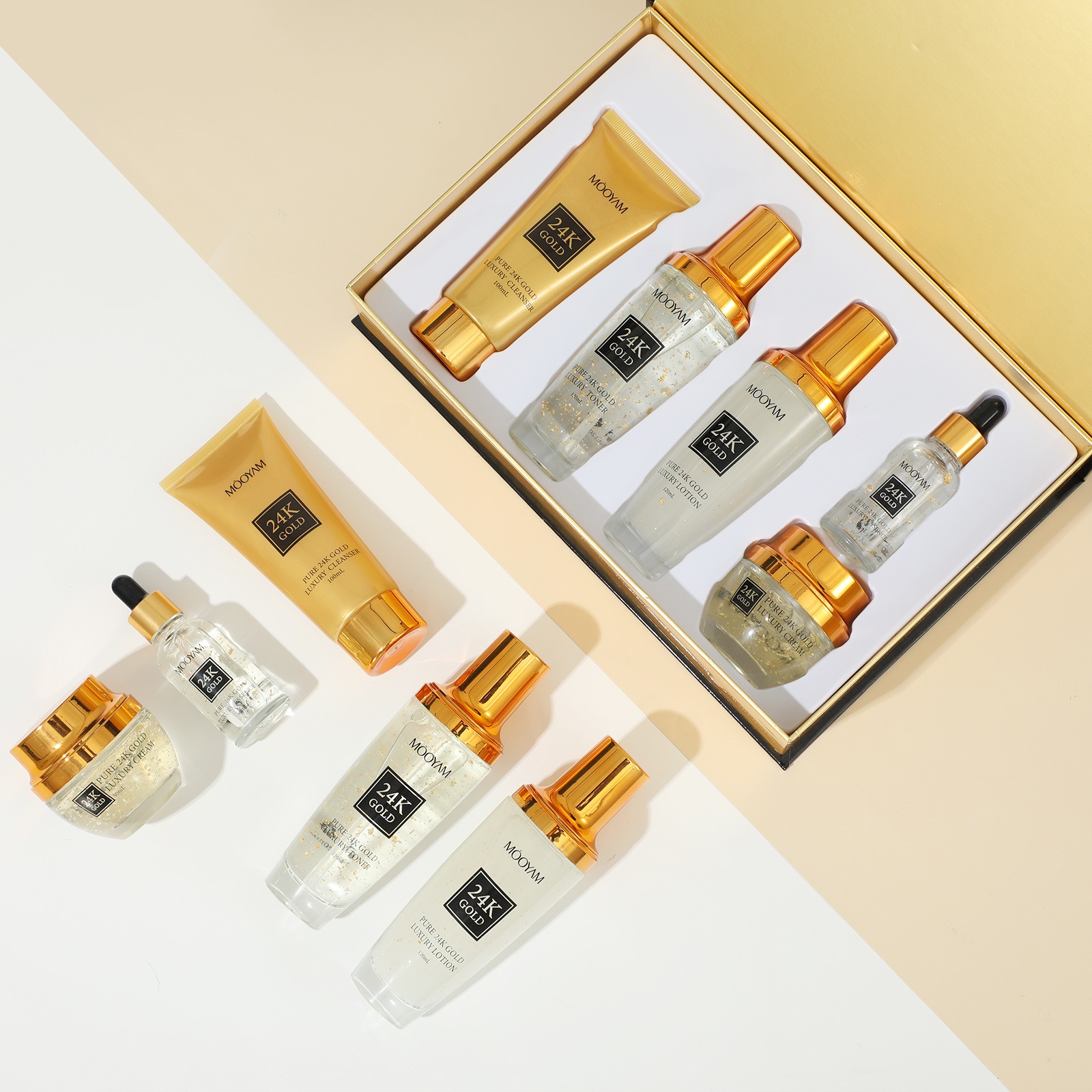 24Kゴールドラグジュアリー保湿アンチエイジングセット、小じ - Luxury Skincare Line のレビューと価格