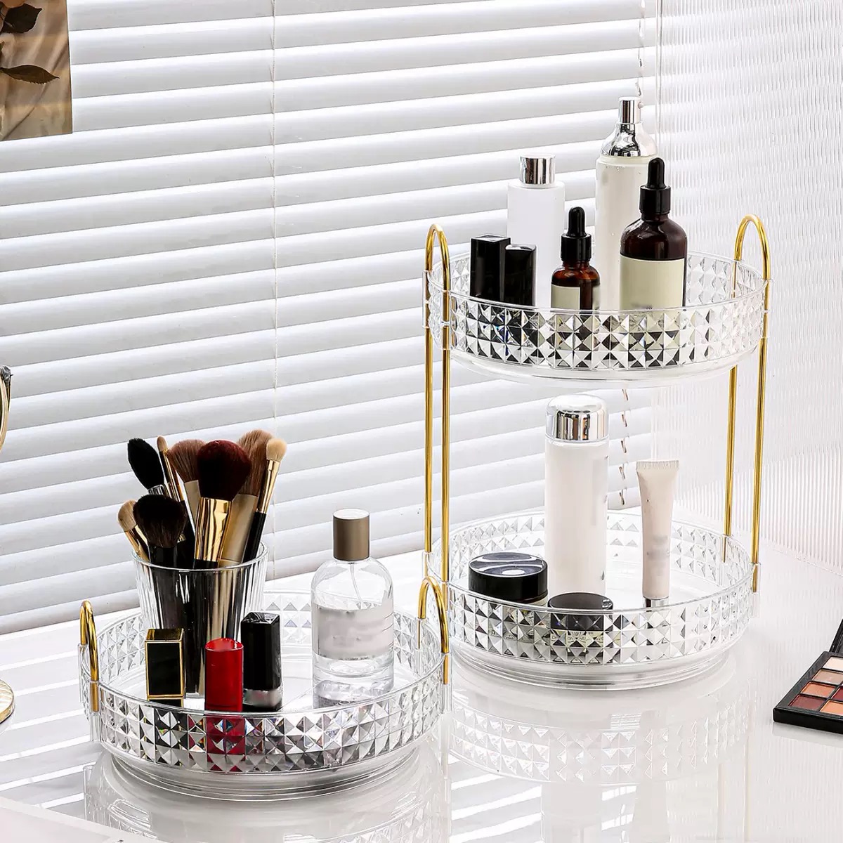 1個入り/高級化粧品収納ボックス デスクトップ回転式化粧台オ - Luxury Skin Care のレビューと価格
